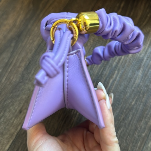 Mini Drawstring Handbag - Purple - Picture 6 of 7